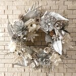 Silver snow wreath  (21cm)