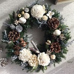  * White nuts *  Christmas wreath Ⅲ * クリスマスリース  ギフト🌿