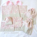 pechu1234様オーダー*上品な小花柄ピンク8点セット