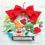 クリスマス・リース　くま＆カエル