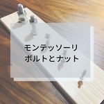 ☆モンテッソーリ☆ボルトとナット
