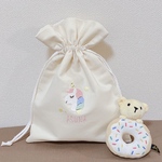ギフトに最適♡名入れ刺繍☆巾着☆ユニコーン☆ゆめかわ