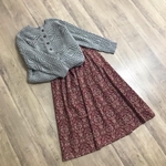 YUWA ミュゼ とっても上品な レッド の ギャザースカート 