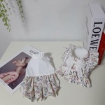 犬服・Girly floral Harness Set