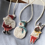 pitori様専用　クリスマスの刺繍オーナメント   3点セット