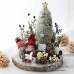 ☆切り株のクリスマスTownアレンジ2021☆  クリスマスアレンジ