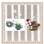 🎄クリスマス限定2個セット🎄クリスマスツリー＆リースヘアクリップ ☆baby&kids ☆赤ちゃんから使えるヘアクリップ ☆クリスマス会☆出産祝い☆セレモニードレス☆新生児⛄️
