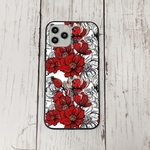 花柄　iPhoneケース強化ガラス スマホケース
