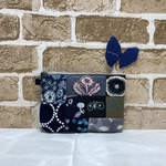 送料無料《mina perhonen》ハンドメイド＊パッチのポーチ＊18cmファスナー