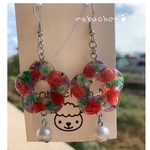 かすみ草のお花ピアス