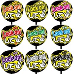 【即購入可】カンペうちわ文字　ファンサうちわ　撮影用　印刷応援文字　Lockonして　メッセージ
