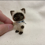 二足歩行　シャム猫ちゃん　ブラウン　モールアート　モールベア 