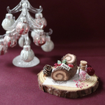 ミニチュアクリスマスセット：ミニチュアブッシュドノエル：ミニチュアキャンディー：インテリア：ミニチュア