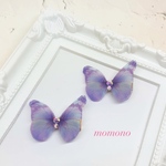 蝶 の ヘアクリップ　2個セット 〜 パープル 〜