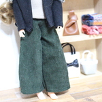 リカちゃん 服 ♡ ワイドパンツ ♡ dark green ♡