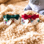 聖なる夜に⭐︎🎄クリスマス首輪トナカイチャーム付きペット用首輪　犬猫ウサギ　ハンドメイド　チョーカー　クリスマスプレゼント