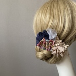 ＊sogno＊髪の毛多めの方にもオススメ♡刺繍リボンのバレッタ/髪飾り