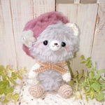 あみぐるみ☆ベレー帽🐻くまちゃん(グレー)