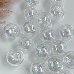【10個】18mm ガラスドーム　パーツ　オーロラ