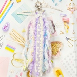 11/2☆22:00発売【ロング】もふもふキーホルダームラサキ