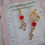 I ♡ Musicイヤリング or ピアス