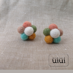 【SALE】コットンキャンディ🍭みたいなフェルトボールピアス/イヤリング🎵　