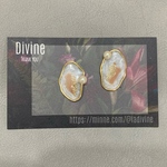 パールの牡蠣っぽイヤーアクセサリー(ベージュ)