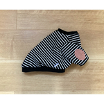 犬服 コーデュロイ肘パッチ長袖Tシャツ（ピンクパッチ）