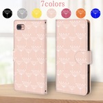 北欧風パターン ピンク iPhoneケース　androidケース　手帳型 north230
