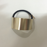 新作 ゴールド ヘアカフス ミニリボン付き ヘアゴム