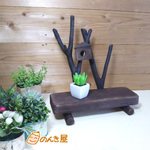 木製ベンチ　巣箱付き60　男前ラック　飾り台