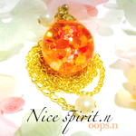 Nice spirit.n スノードーム心意気ガラスドームパールのネックレス
