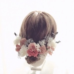 【再販×7】結婚式・卒業式＊さくら咲く アンティークピンクの髪飾り①