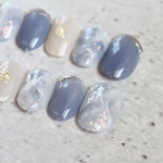 天然石ネイル　ネイルチップ　ネイル　ニュアンスネイル　ニュアンスネイルチップ