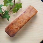 再販-花梨瘤で作ったシンプルなバレッタ（カリンKM2）長さ8.8cm×幅2.5cm