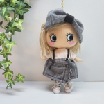 【再販】グレーのタータンチェック 巻スカート&ヘアリボン 2点セット