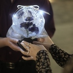 【受注製作】バルーンフラワー　青い薔薇　トワイライトバルーン　祝電　フラワーバルーン　名入れ