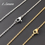 【送料無料】あずきチェーン 1.5mm ステンレスネックレス ステンレスチェーン 金属アレルギー対応