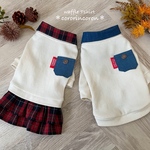 ★オーダー★付け襟セット★ワッフルTシャツ＆ワンピース 犬服