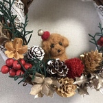 トイプードル　クリスマスリース