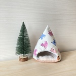 ハムスターのあったかテント⛺動物柄　床ピンク