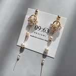 パールロングチェーン　ピアス/イヤリング