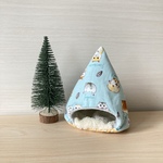ハムスターのあったかテント⛺ハムスター柄　床ホワイト