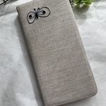 ミナペルホネン＊gray beige choucho＊iPhone ベルトレス、サイドマグネットケース手帳型