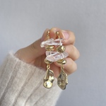 No.233 gold charm and crystal bees accessory