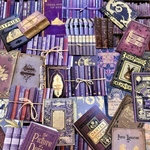 (再販×3)アンティークブック(purple)紙ものセット＊コラージュ素材＊ジャンクジャーナル