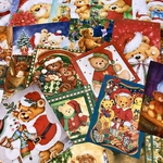 (再販×18)🧸クリスマステディベア🎄ジャーナルペーパーセットB＊コラージュ素材＊ジャンクジャーナル