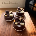 ミニチュア　チョコレートクリスマスケーキ