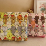 sale*カラフルうさぎboy&girl８重ガーゼハンカチ2set*入園入学