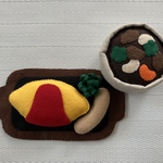 オムレツセット　フエルトままごと